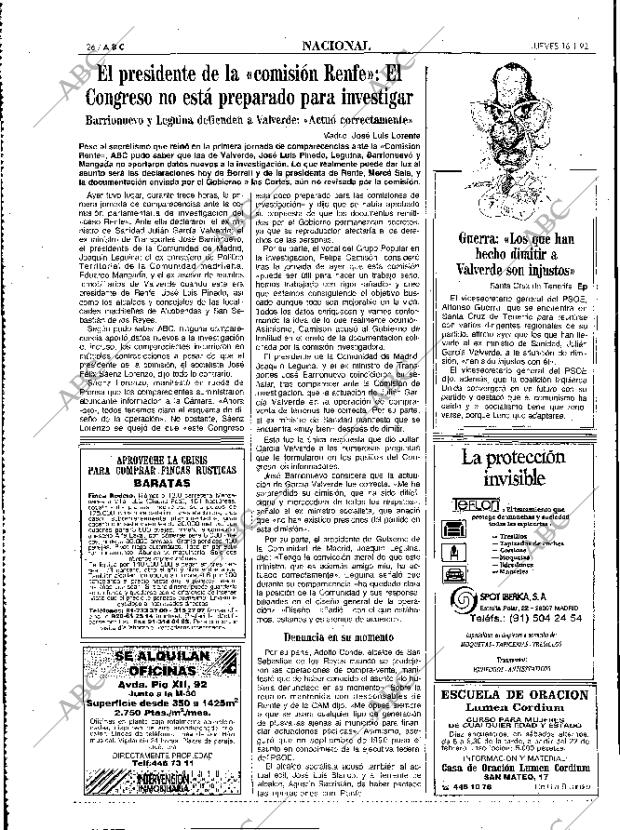 ABC MADRID 16-01-1992 página 26
