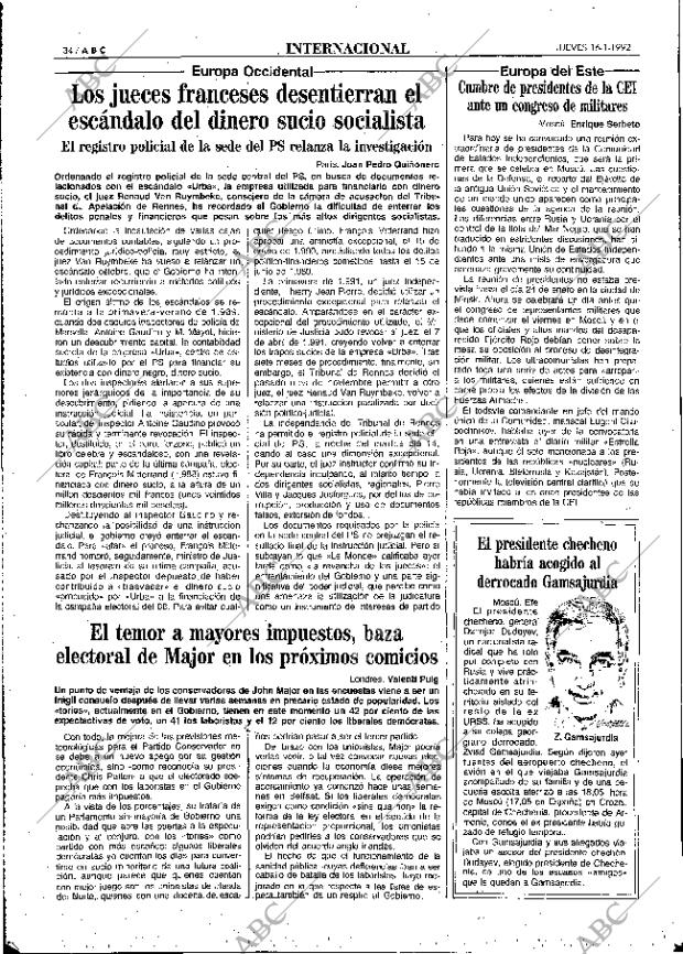 ABC MADRID 16-01-1992 página 34