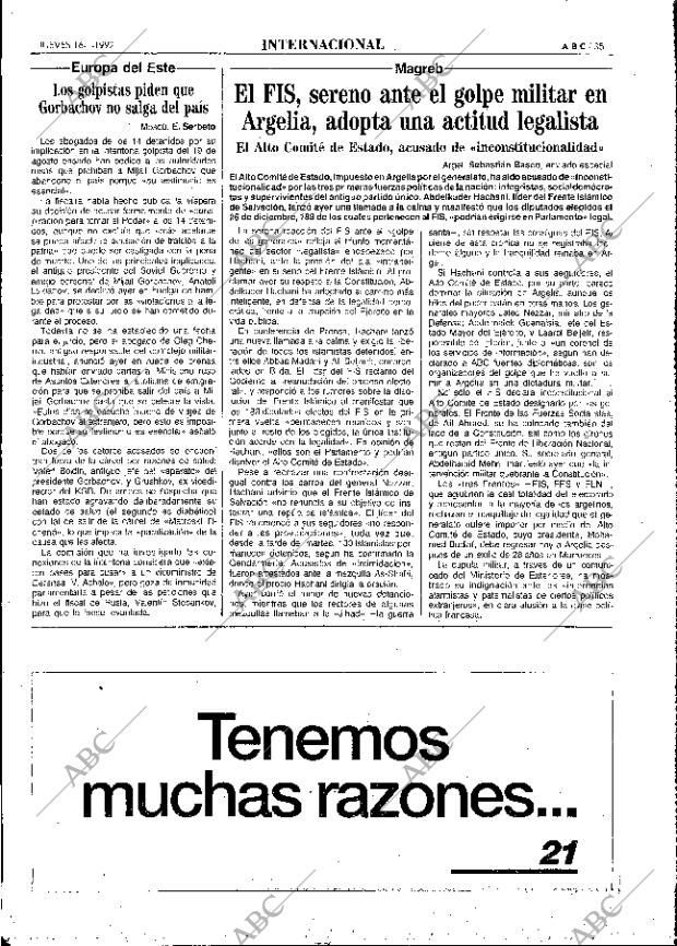 ABC MADRID 16-01-1992 página 35
