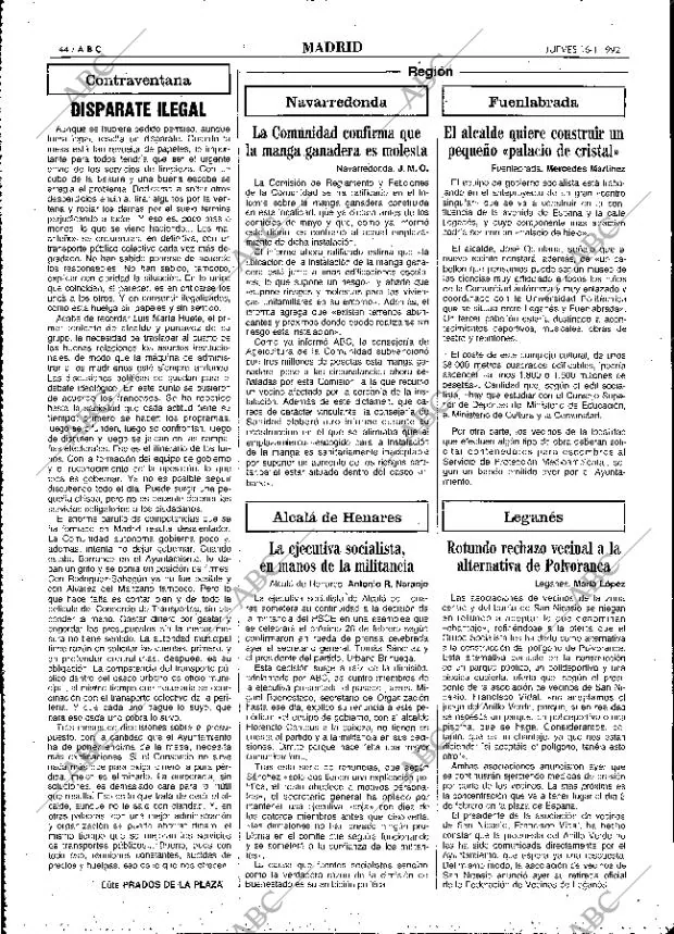 ABC MADRID 16-01-1992 página 44