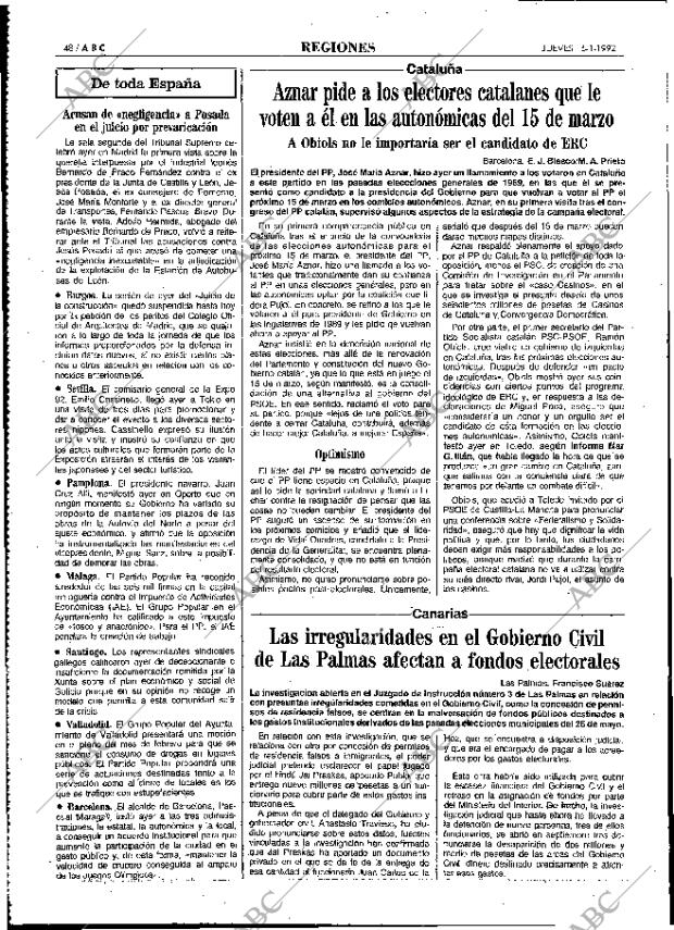 ABC MADRID 16-01-1992 página 48