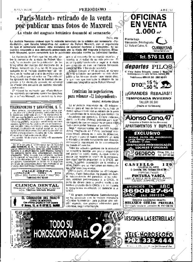 ABC MADRID 16-01-1992 página 53