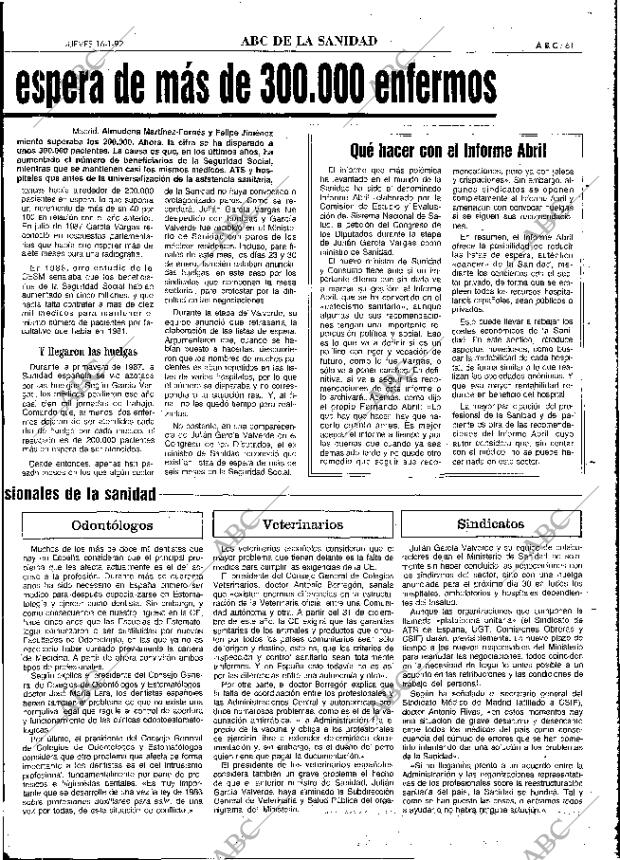 ABC MADRID 16-01-1992 página 61
