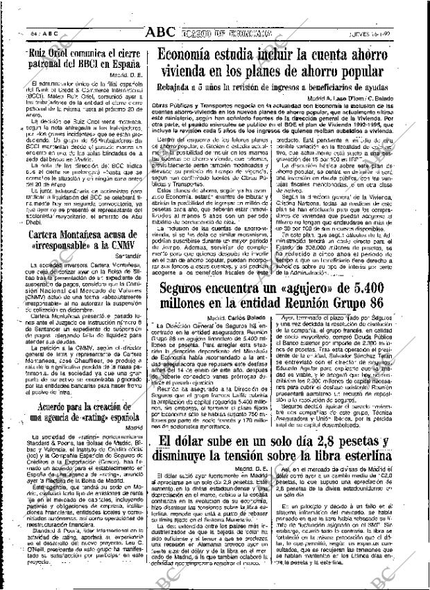 ABC MADRID 16-01-1992 página 64