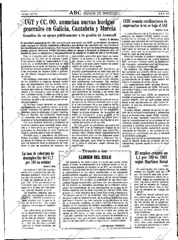 ABC MADRID 16-01-1992 página 65