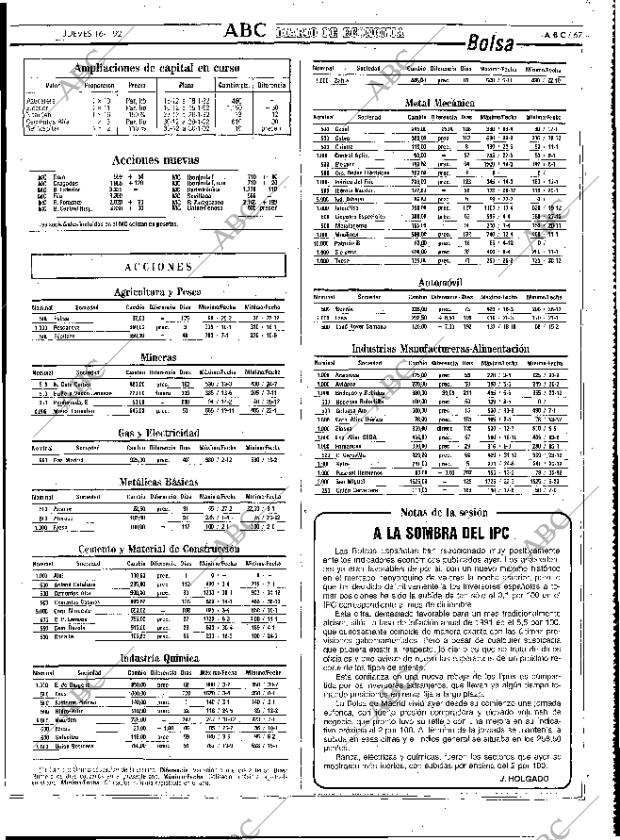 ABC MADRID 16-01-1992 página 67
