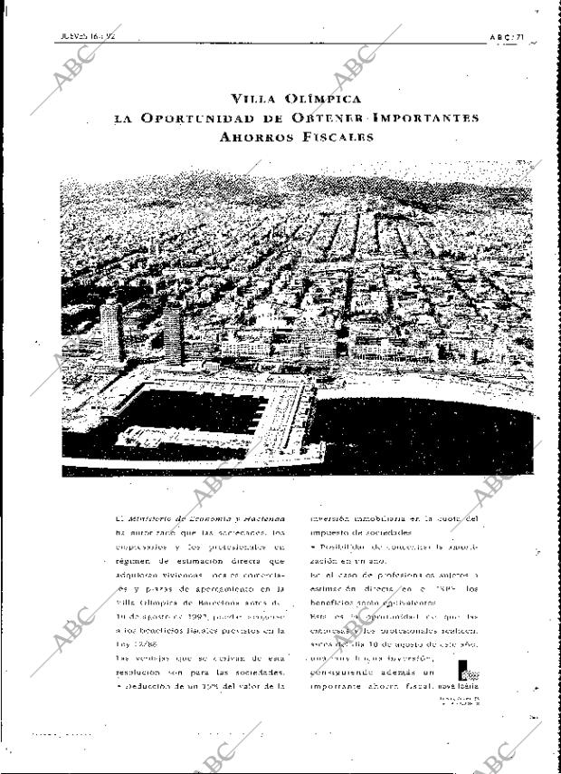 ABC MADRID 16-01-1992 página 71