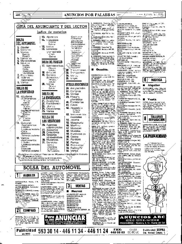 ABC MADRID 16-01-1992 página 96