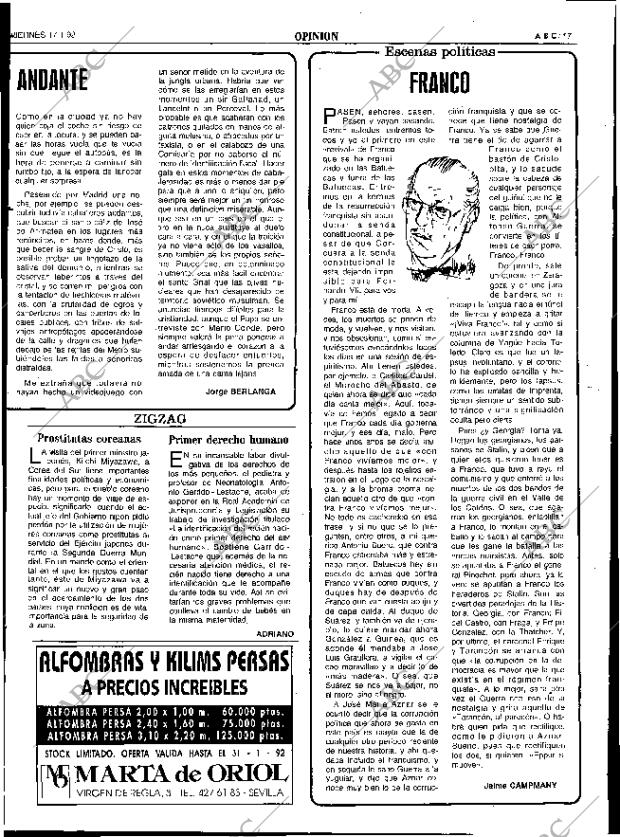 ABC SEVILLA 17-01-1992 página 17