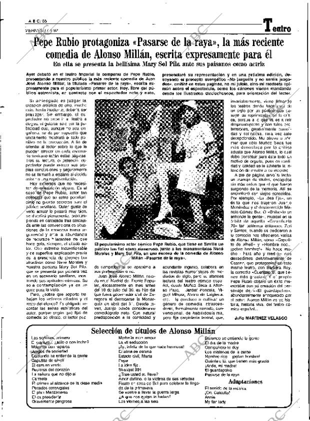 ABC SEVILLA 17-01-1992 página 85