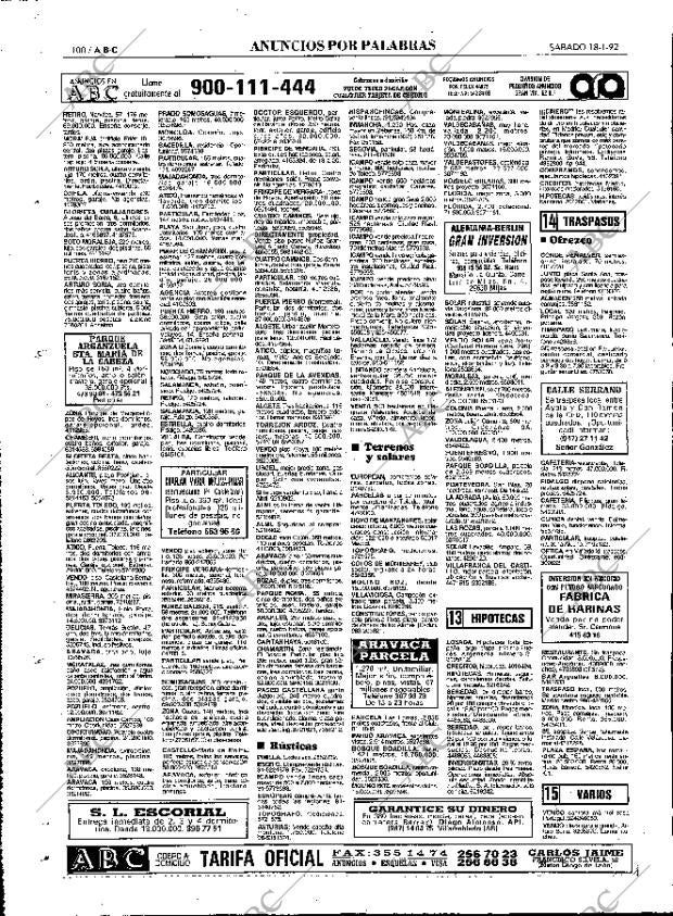 ABC MADRID 18-01-1992 página 100