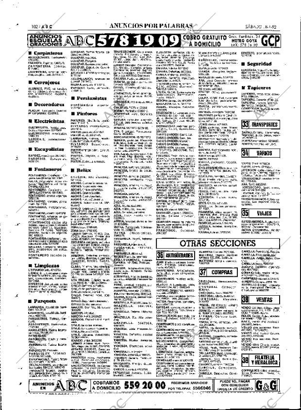 ABC MADRID 18-01-1992 página 102