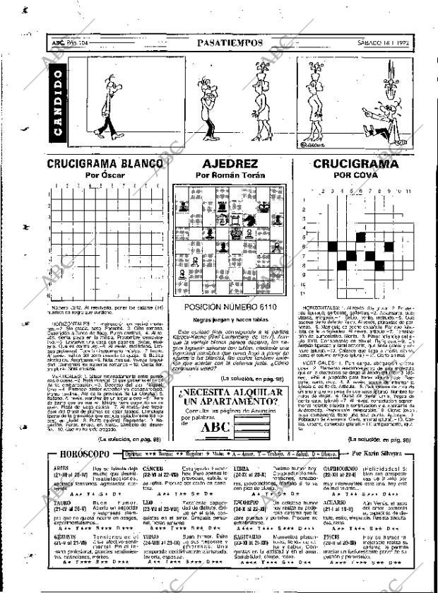 ABC MADRID 18-01-1992 página 104