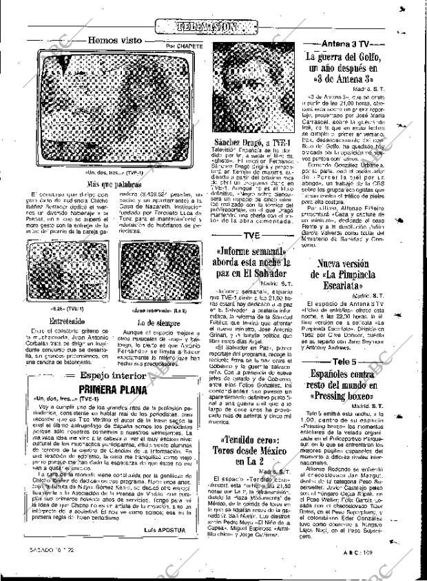 ABC MADRID 18-01-1992 página 109