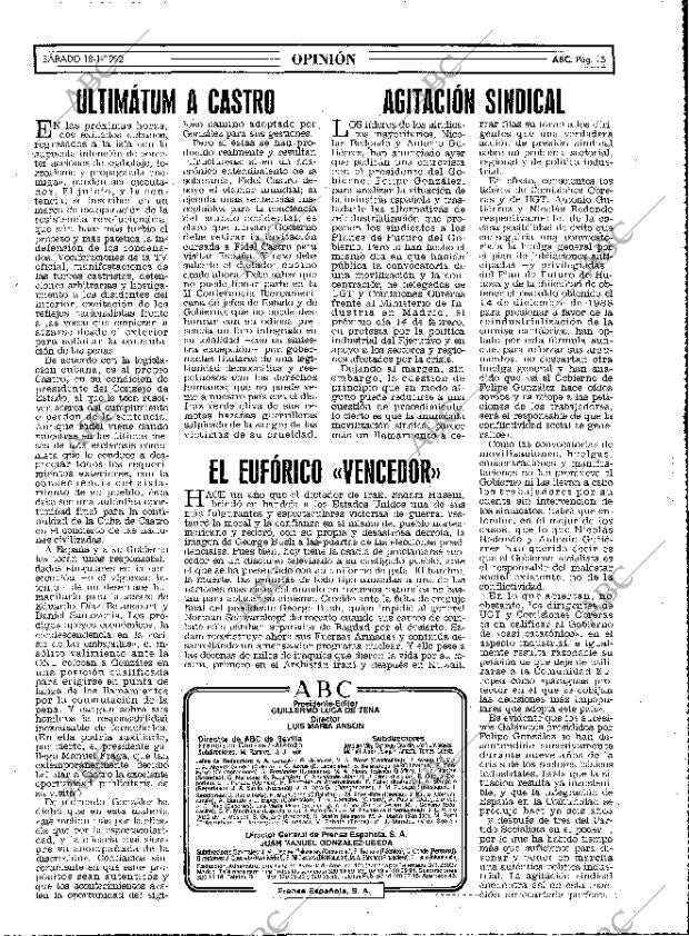 ABC MADRID 18-01-1992 página 15