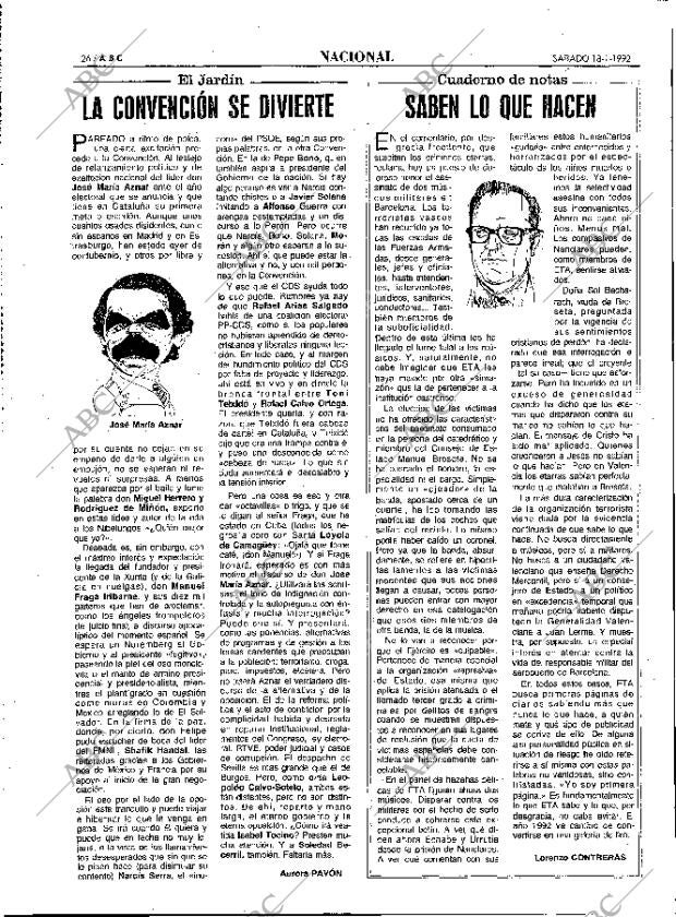 ABC MADRID 18-01-1992 página 26