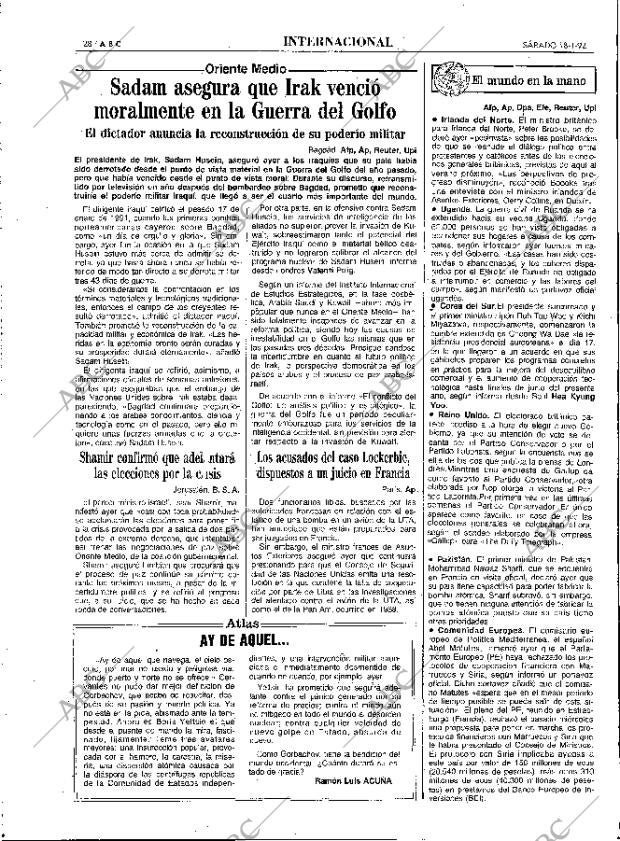 ABC MADRID 18-01-1992 página 28