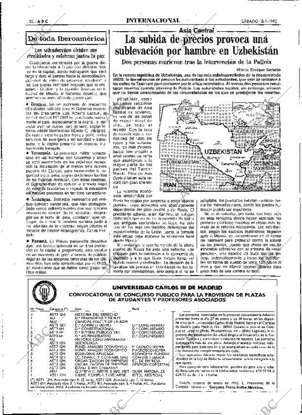 ABC MADRID 18-01-1992 página 32