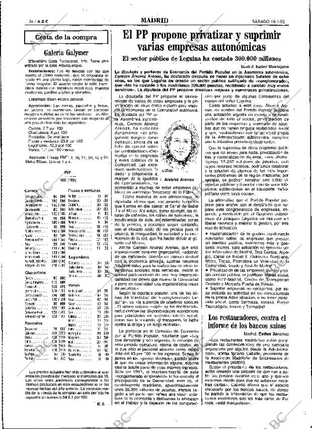 ABC MADRID 18-01-1992 página 34