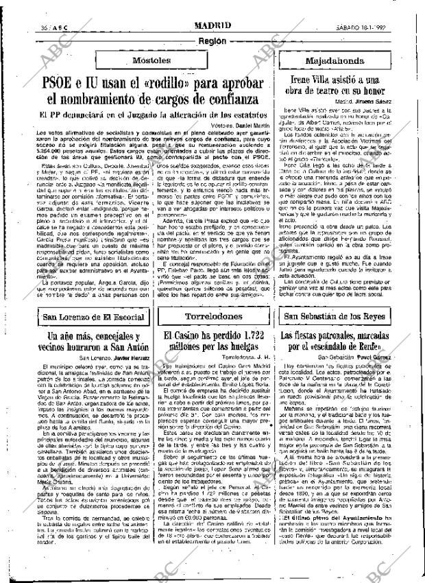 ABC MADRID 18-01-1992 página 36