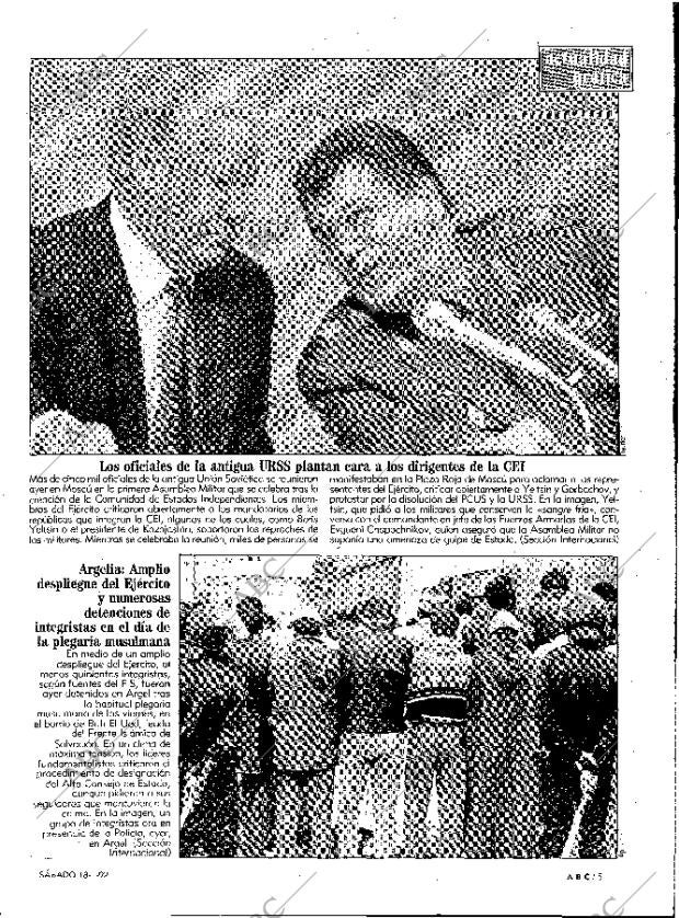 ABC MADRID 18-01-1992 página 5