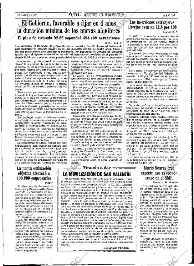 ABC MADRID 18-01-1992 página 63