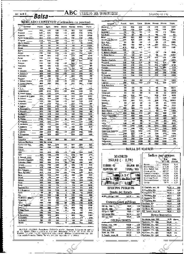 ABC MADRID 18-01-1992 página 64