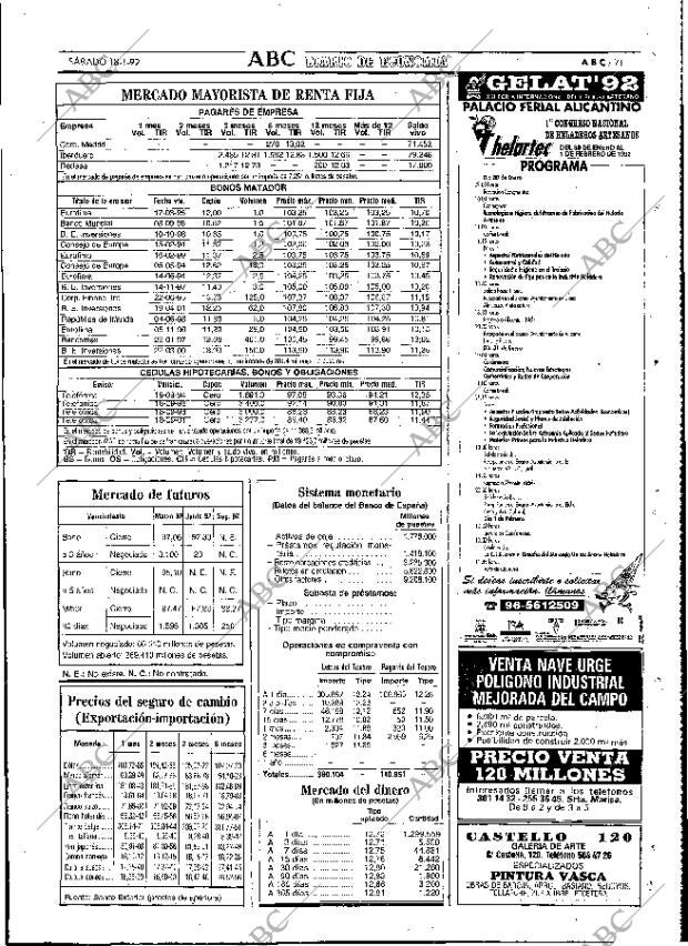 ABC MADRID 18-01-1992 página 71