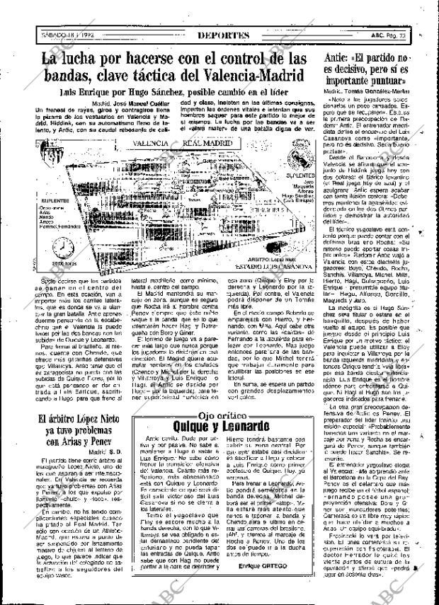 ABC MADRID 18-01-1992 página 73