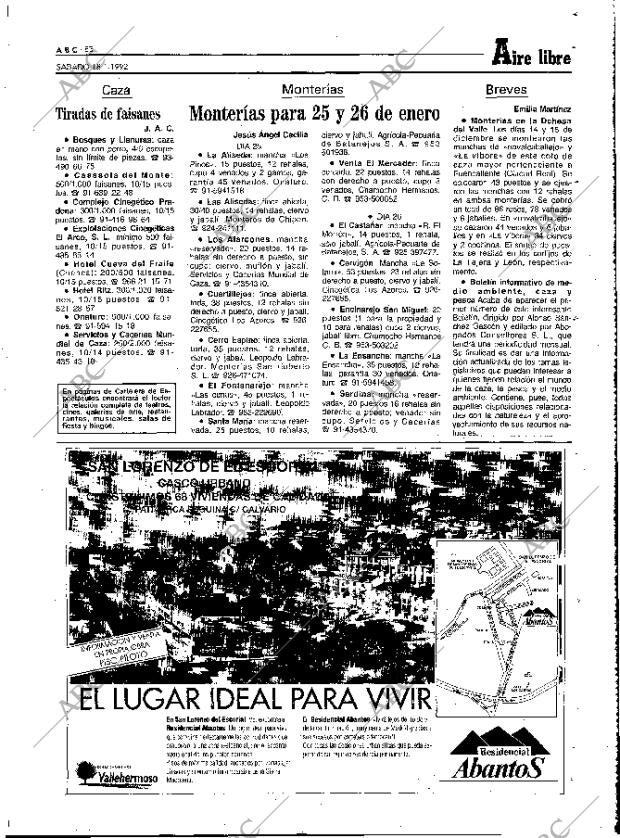 ABC MADRID 18-01-1992 página 85