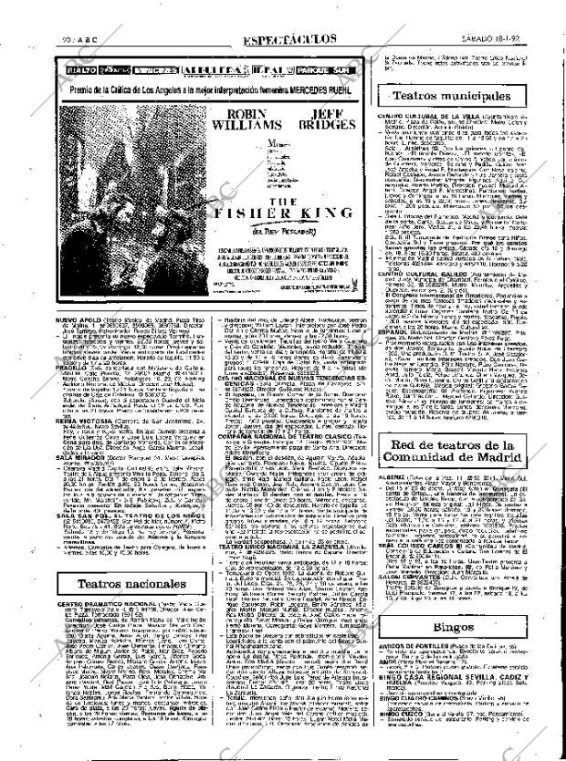 ABC MADRID 18-01-1992 página 90