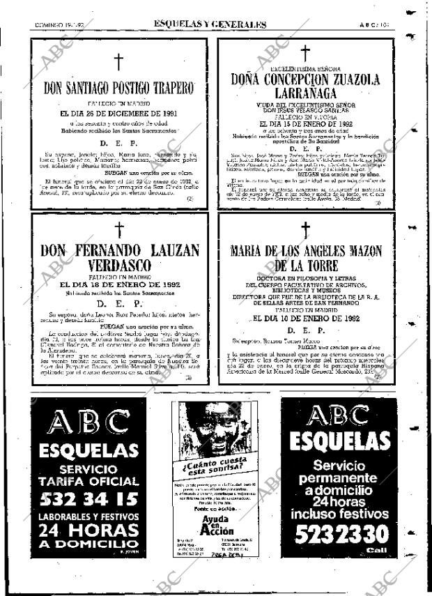 ABC MADRID 19-01-1992 página 101