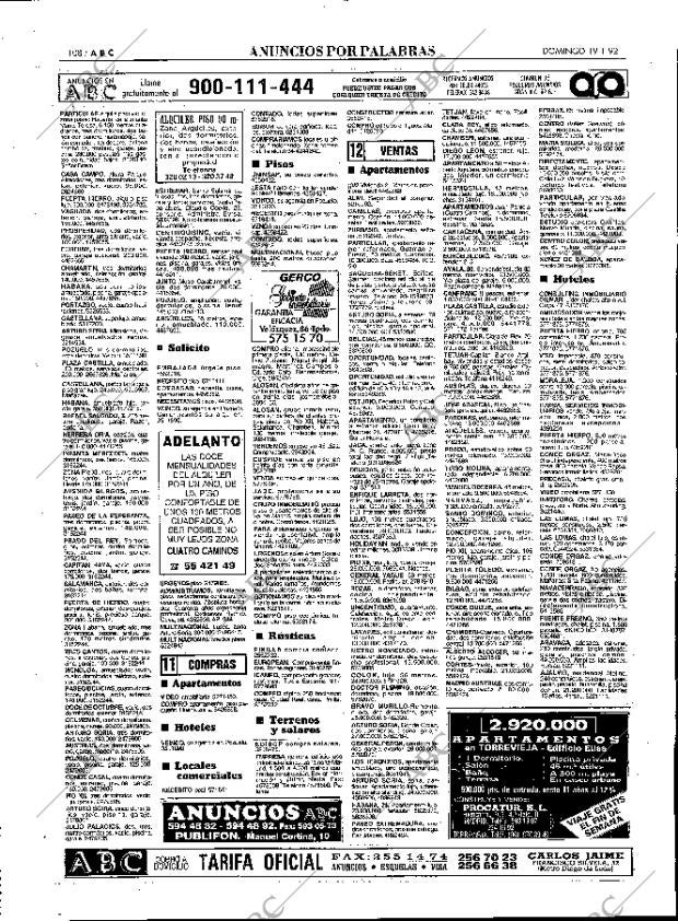 ABC MADRID 19-01-1992 página 108