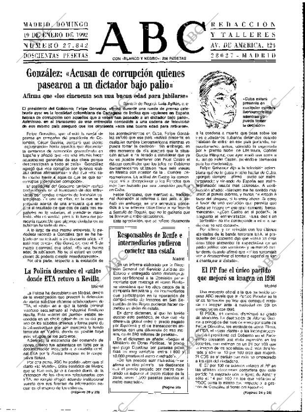 ABC MADRID 19-01-1992 página 15