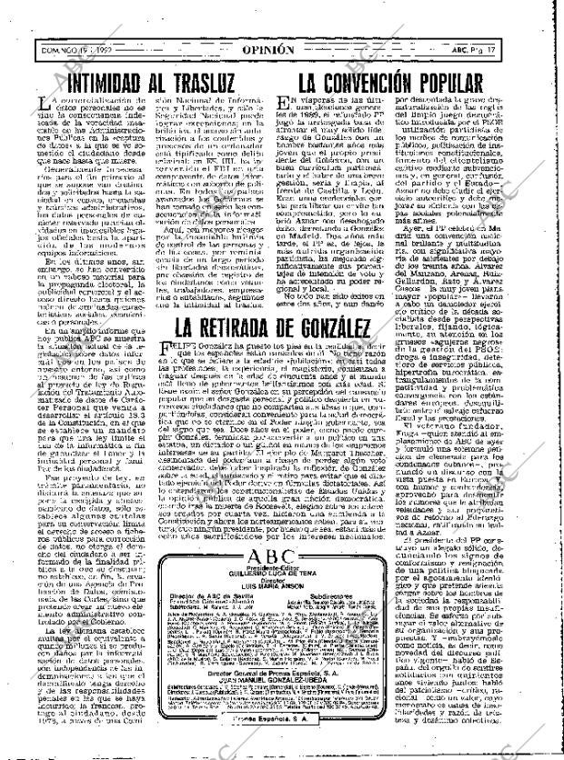 ABC MADRID 19-01-1992 página 17