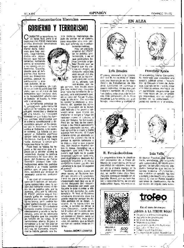 ABC MADRID 19-01-1992 página 18