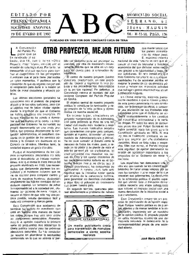 ABC MADRID 19-01-1992 página 3