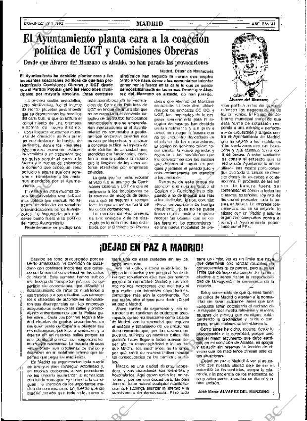 ABC MADRID 19-01-1992 página 41