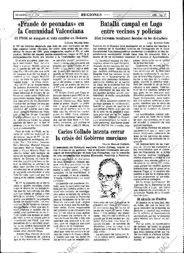 ABC MADRID 19-01-1992 página 47