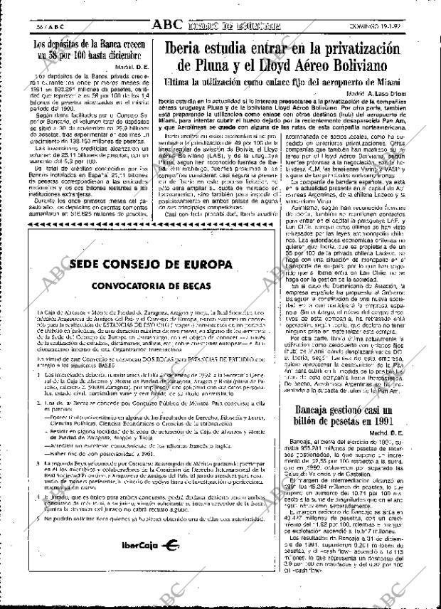 ABC MADRID 19-01-1992 página 56