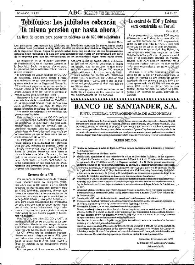 ABC MADRID 19-01-1992 página 57