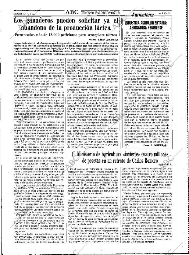 ABC MADRID 19-01-1992 página 61