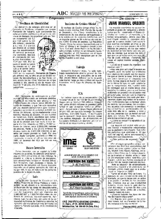 ABC MADRID 19-01-1992 página 64
