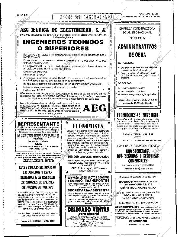 ABC MADRID 19-01-1992 página 66