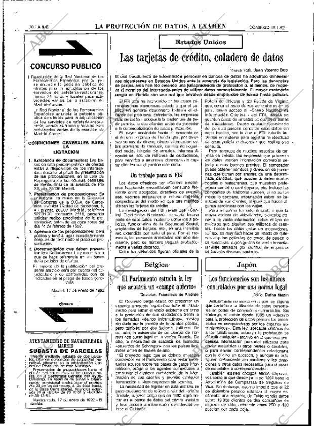 ABC MADRID 19-01-1992 página 70