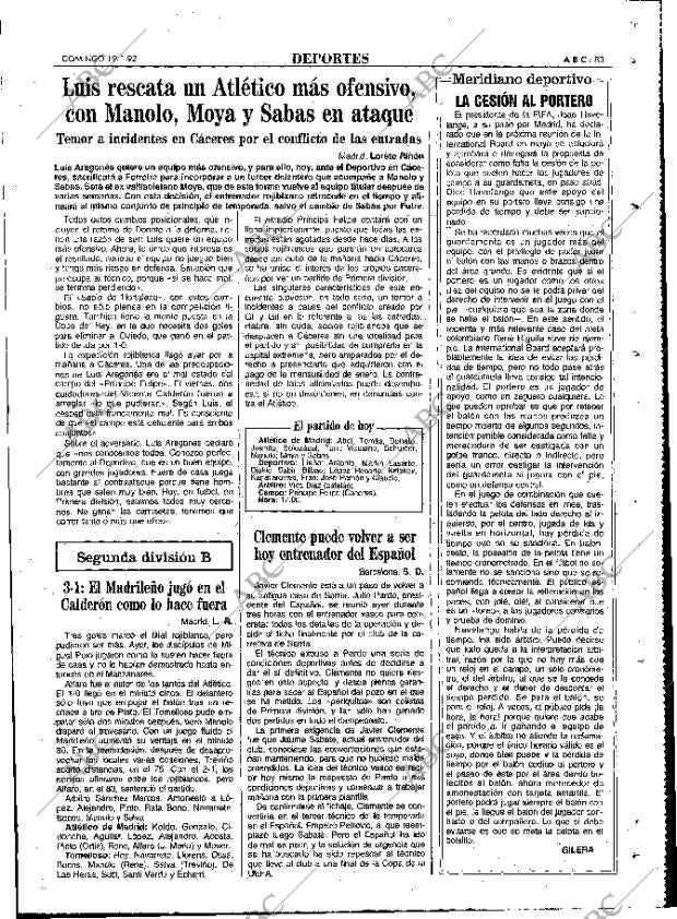 ABC MADRID 19-01-1992 página 83