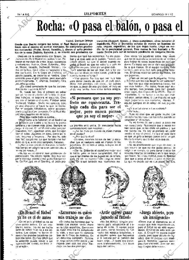 ABC MADRID 19-01-1992 página 84