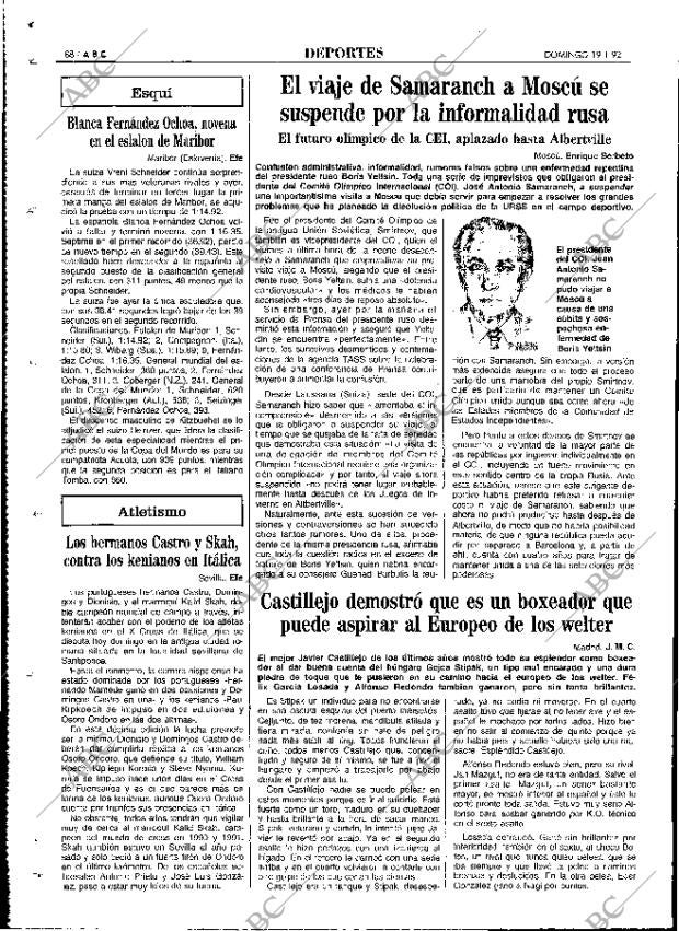 ABC MADRID 19-01-1992 página 88