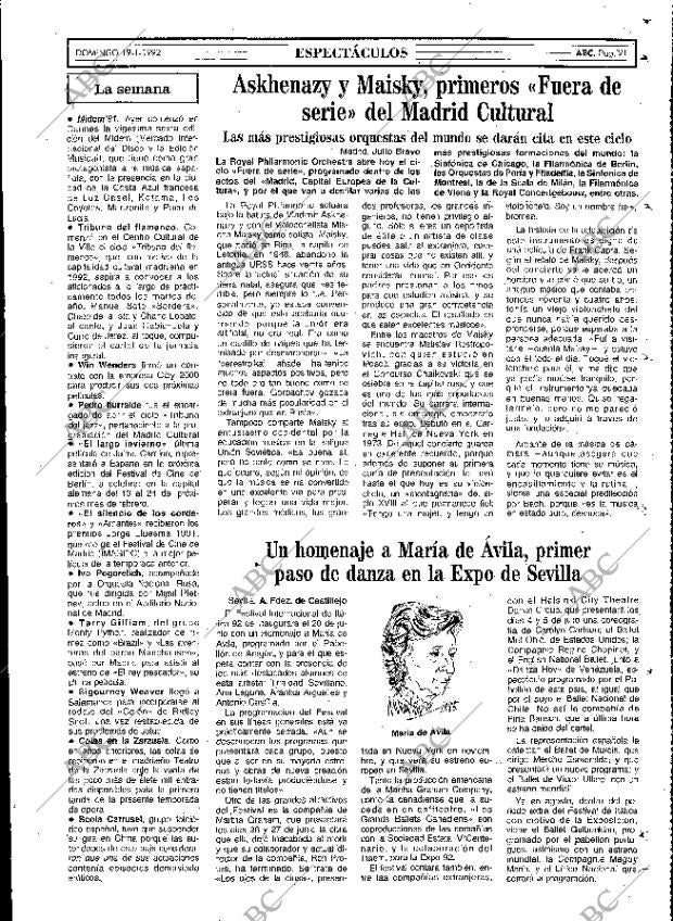 ABC MADRID 19-01-1992 página 91