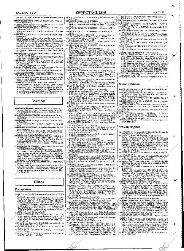 ABC MADRID 19-01-1992 página 97